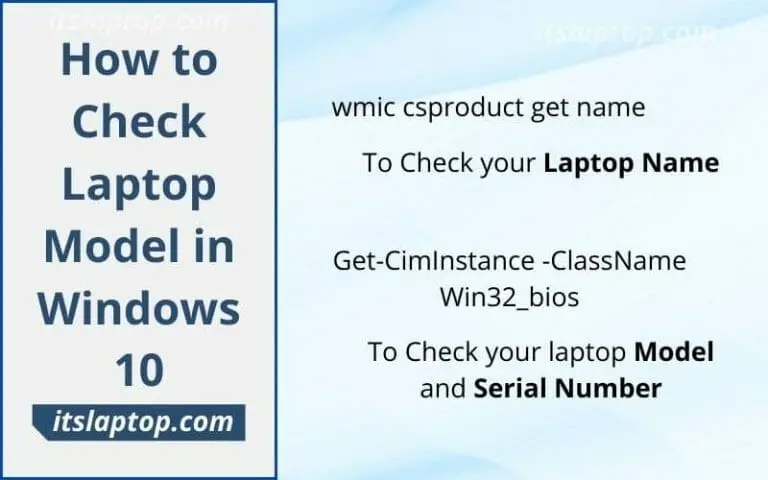 How to Check Laptop Model in Windows 10