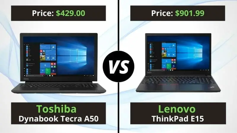 Prices-Lenovo Vs Toshiba