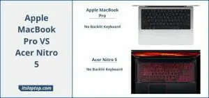 Keyboard Of Apple MacBook Pro And Acer Nitro 5